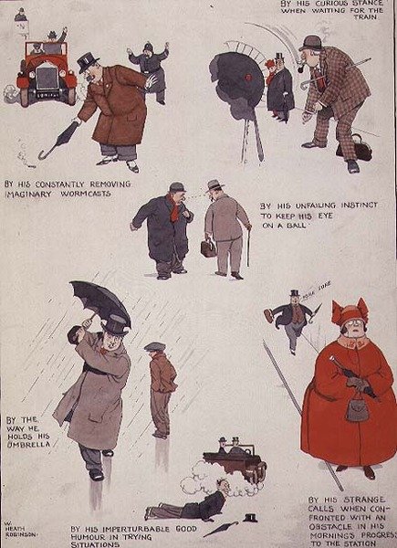 Jak poznáte svého pravého golfistu od obyčejného muže na ulici od William Heath Robinson