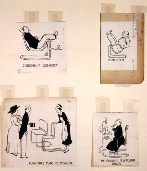 Stránky z „Jak žít v bytě“, publikované v roce 1936 (litho) od William Heath Robinson