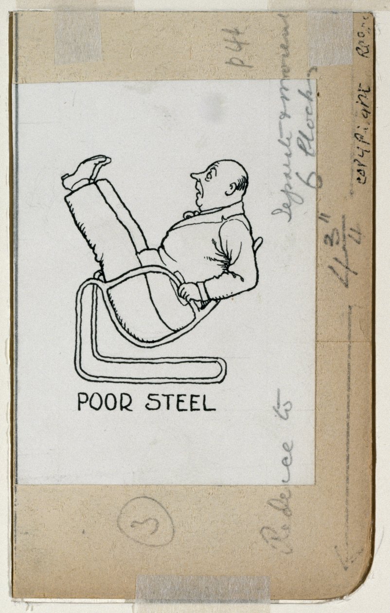 „Ubohá ocel“, detail z „Jak žít v bytě“, vydaného v roce 1936 od William Heath Robinson