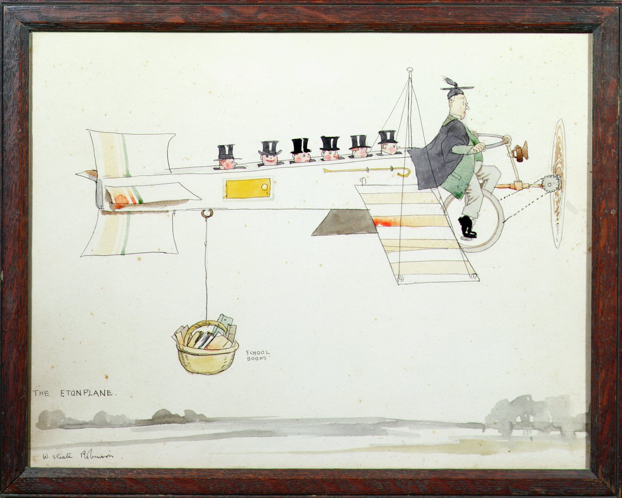 Letadlo Eton od William Heath Robinson