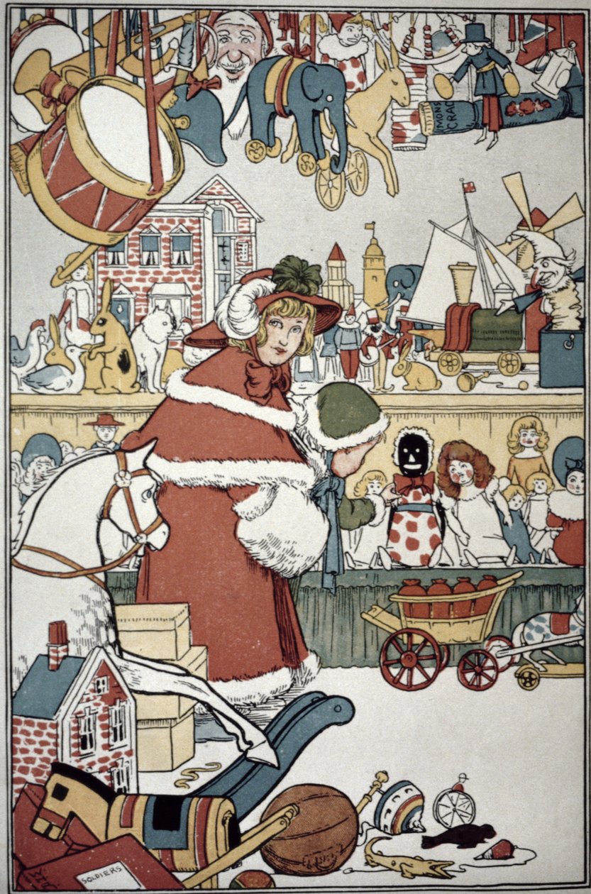 Hračky na Vánoce, cca 1900 od William Heath Robinson