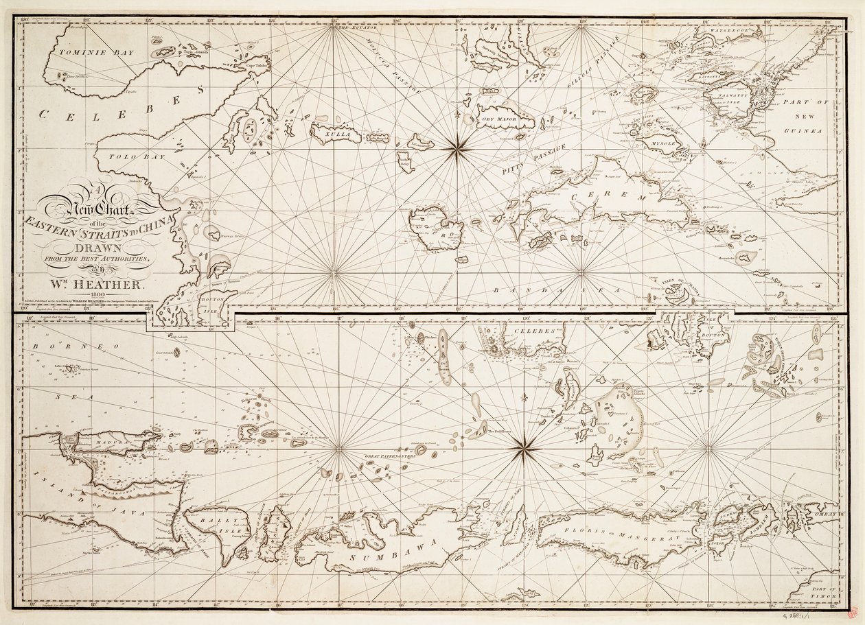 Nová mapa východní úžiny do Číny od William Heather