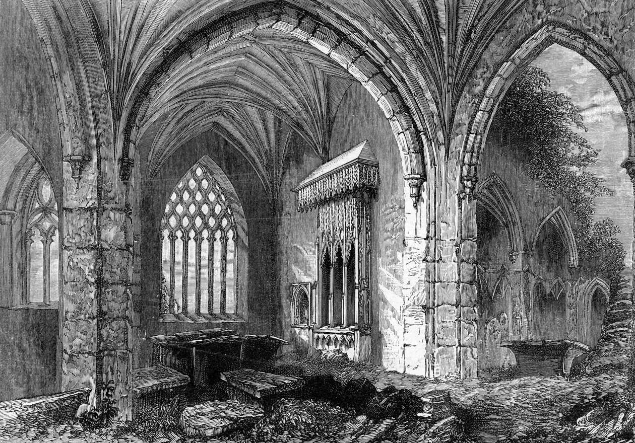 Opatství svatého Kříže, c.1841 od William Henry Bartlett
