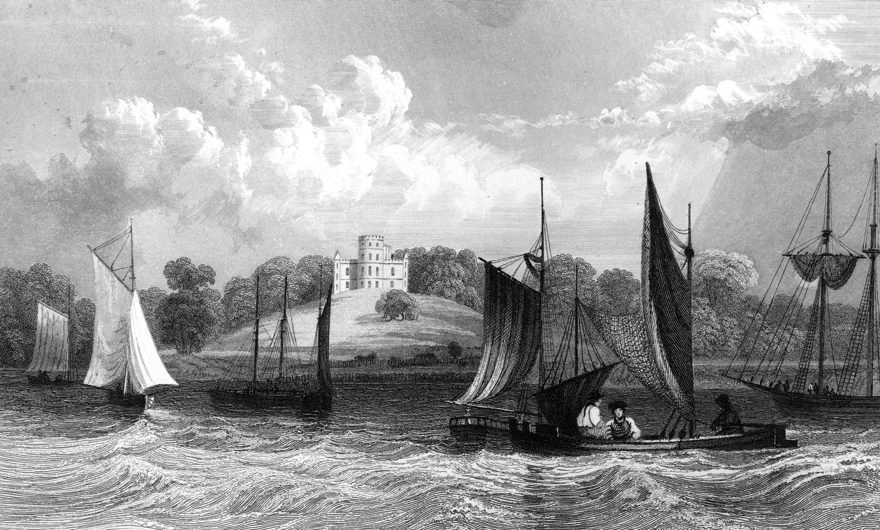 Hrad Belmont, poblíž Grays Thurrock, Essex, vyrytý Henry Wallis, 1832 od William Henry Bartlett