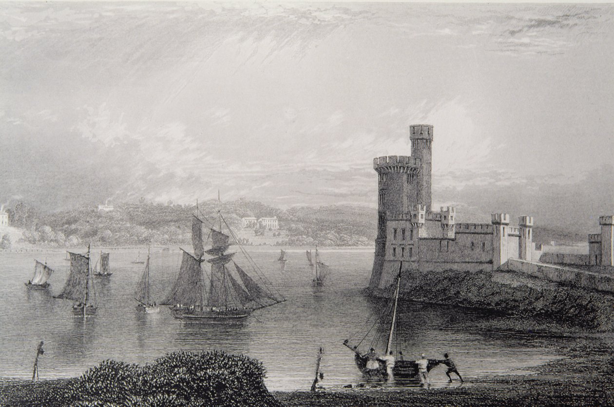 Black Rock Castle, poblíž Corku, Irsko, 30. léta 19. století od William Henry Bartlett