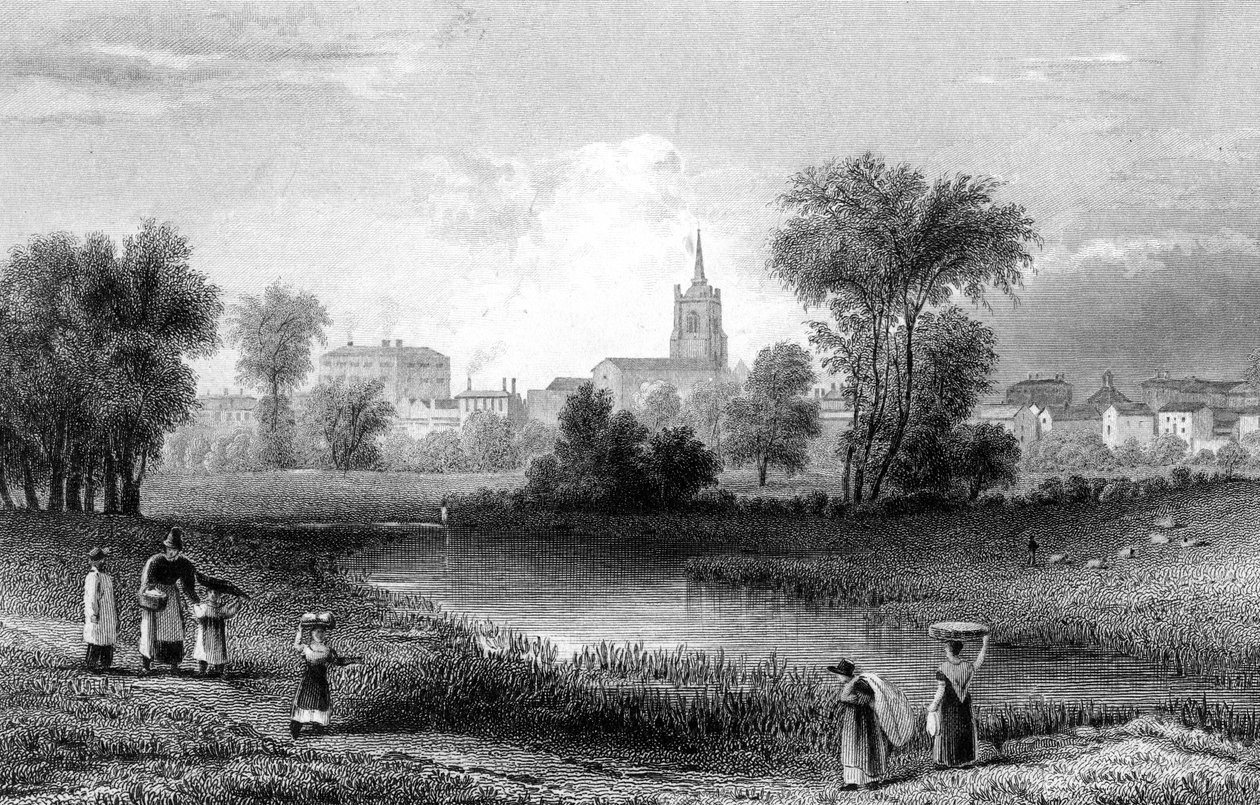 Chelmsford, Essex, rytý John Rogers, 1831 od William Henry Bartlett
