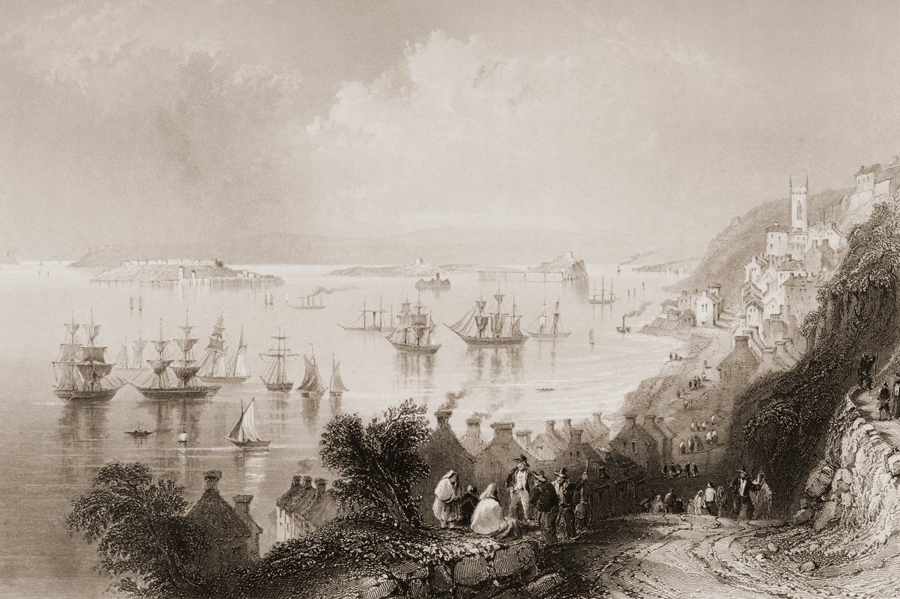 Cobh Harbour, Cork, Irsko, z 