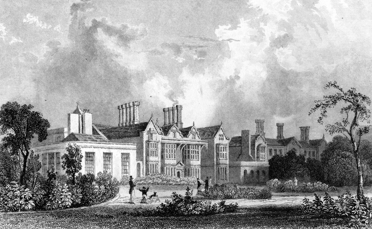 Easton Lodge, Near Dunmow, Essex, vyrytý Henry Adland, 1832 od William Henry Bartlett