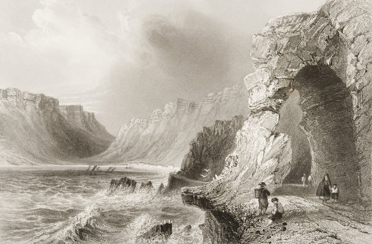 Glengarriff, County Cork, z „Scenery and Antiquities of Ireland“ od George Virtue, 60. léta 19. století od William Henry Bartlett