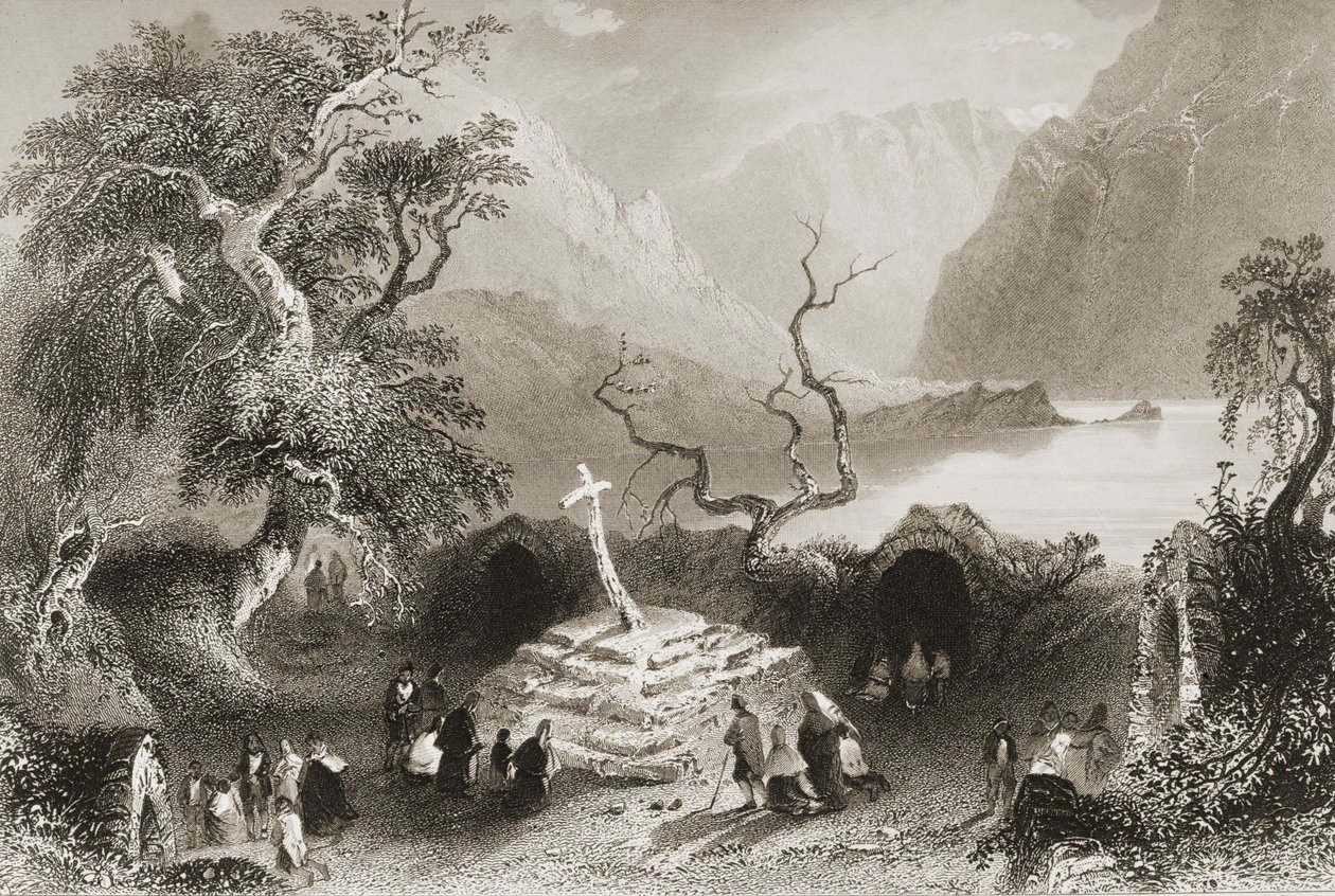 Gougane Barra, hrabství Cork, Irsko, z 