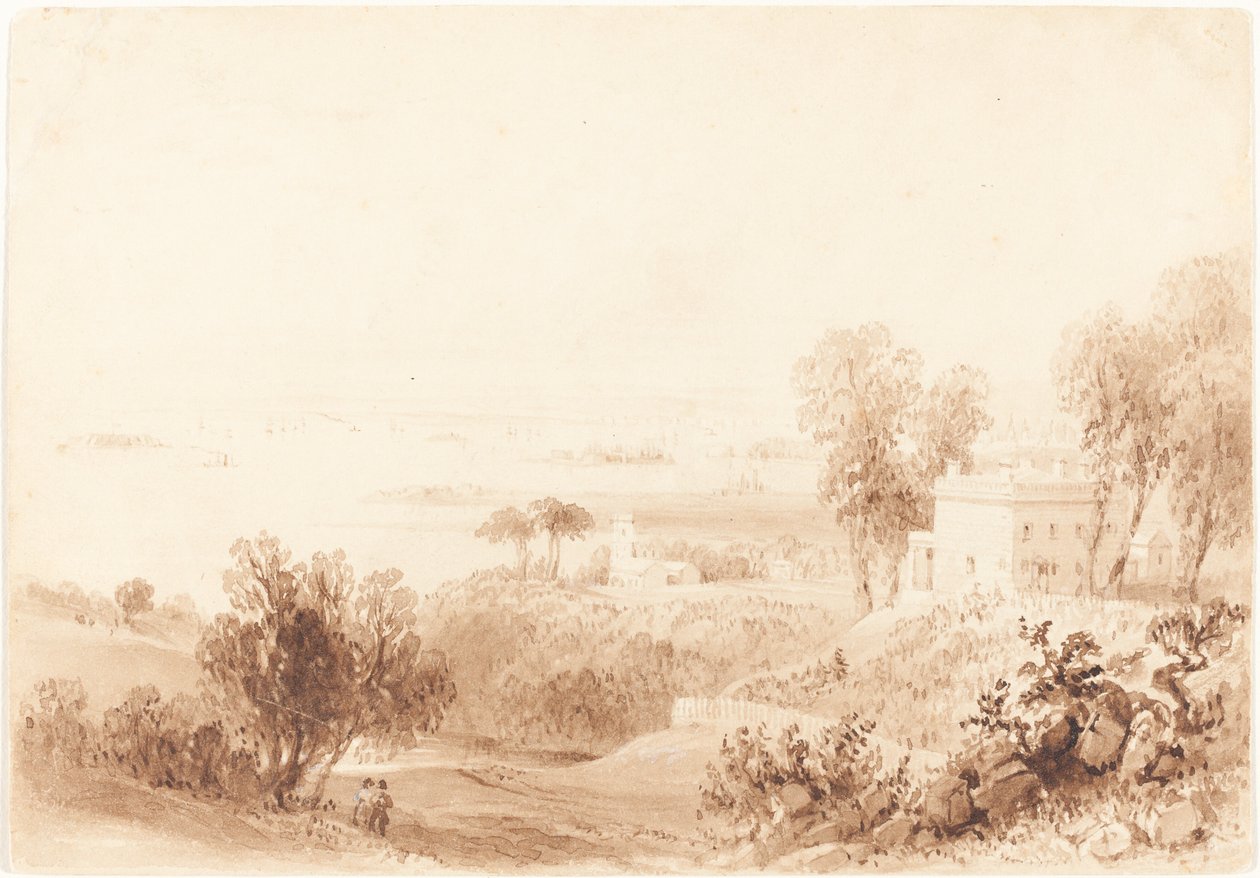 Gowanus Heights, Brooklyn od William Henry Bartlett
