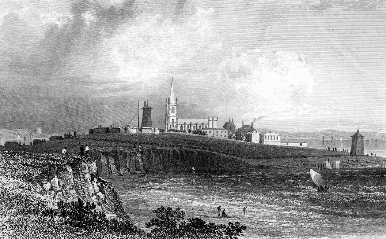 Harwich, Essex, rytý Henry Adlard, c.1832 od William Henry Bartlett