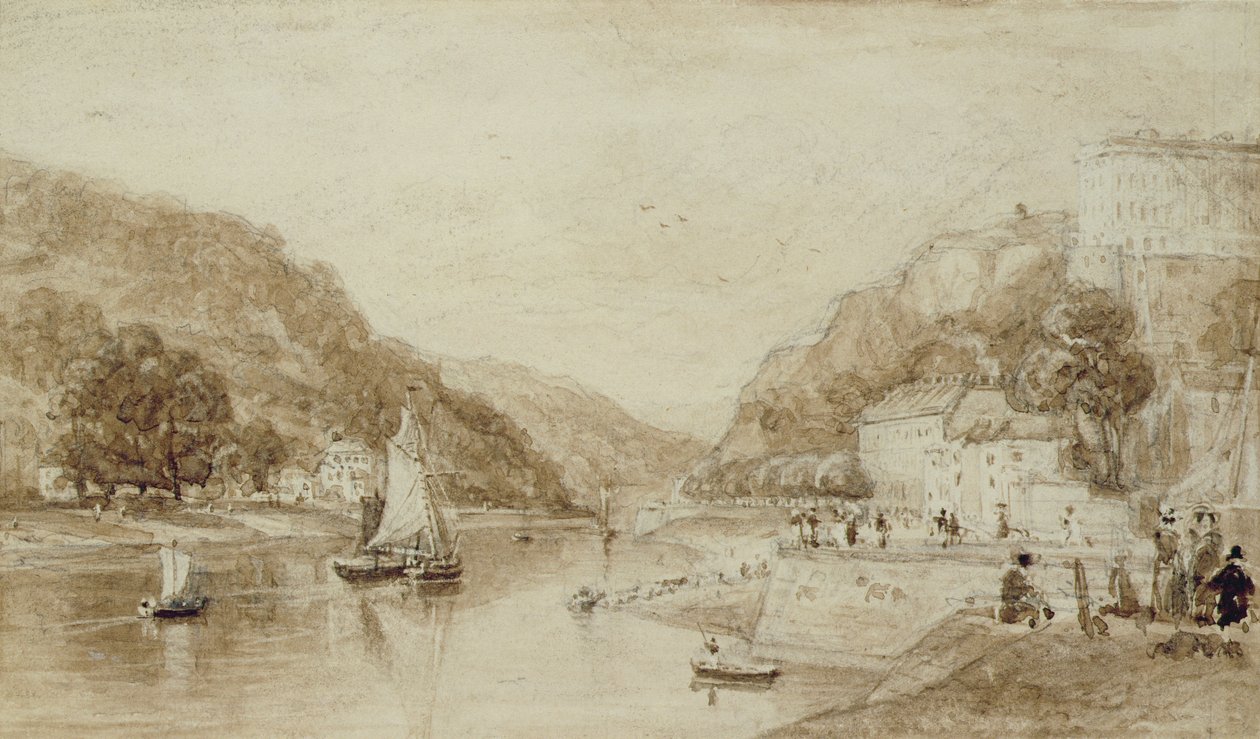 Hotwells poblíž Bristolu (wc přes tužku na papíře) od William Henry Bartlett