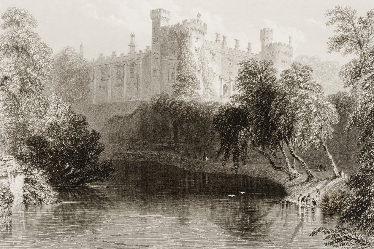 Hrad Kilkenny, hrabství Kilkenny, Irsko, z 