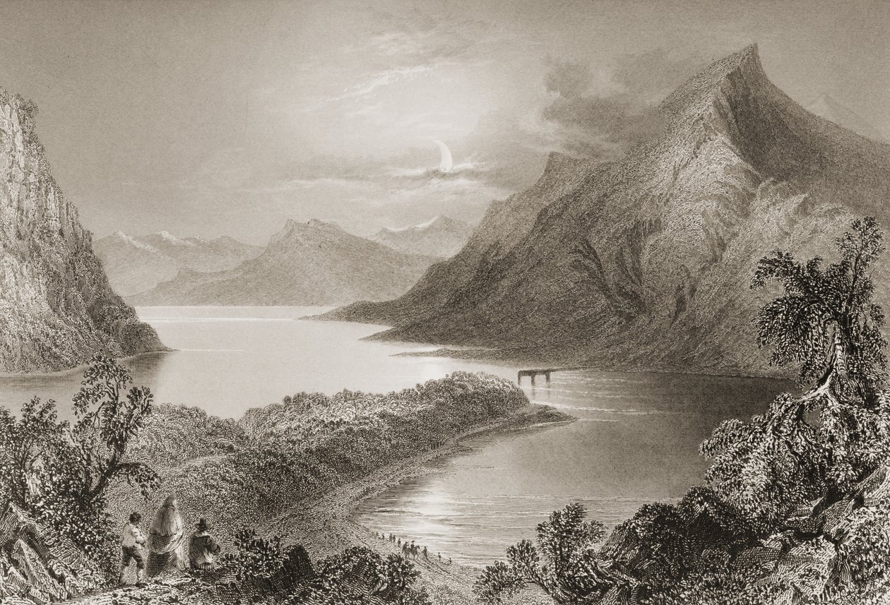 Lough Inagh, Connemara, hrabství Galway, z 