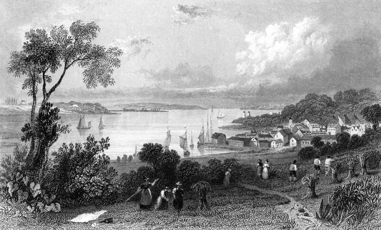 Manningtree, Essex, vyrytý Charles Mottram, 1832 od William Henry Bartlett