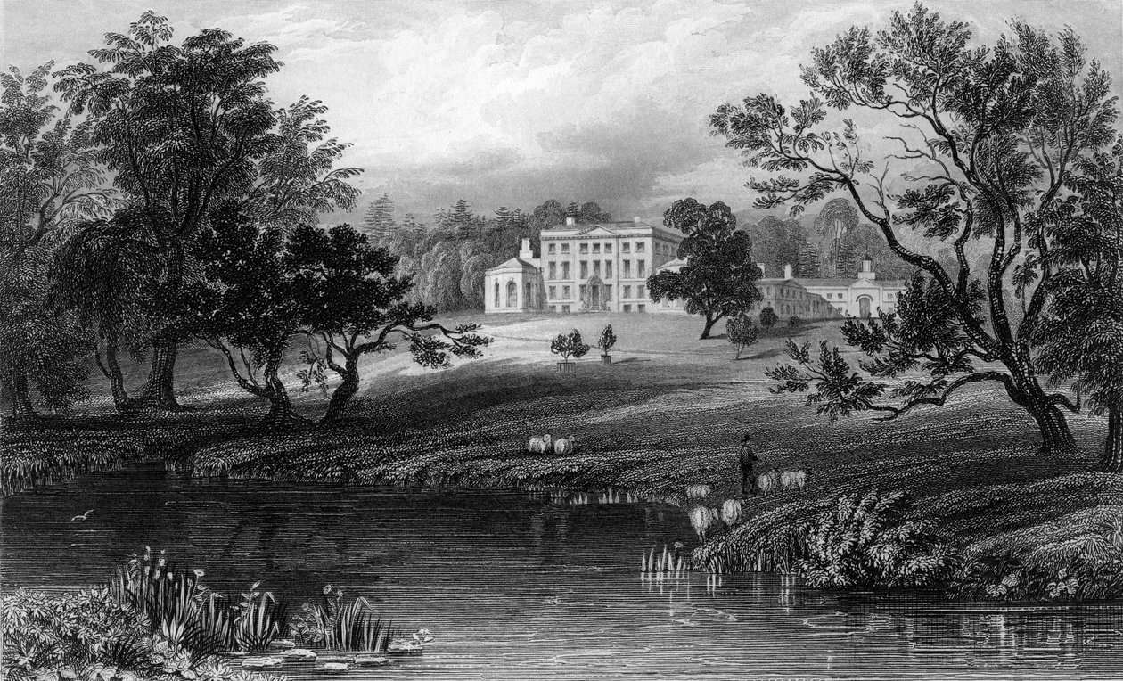 Mistley Hall, Essex, vyrytý John Carr Armytage, 1832 od William Henry Bartlett