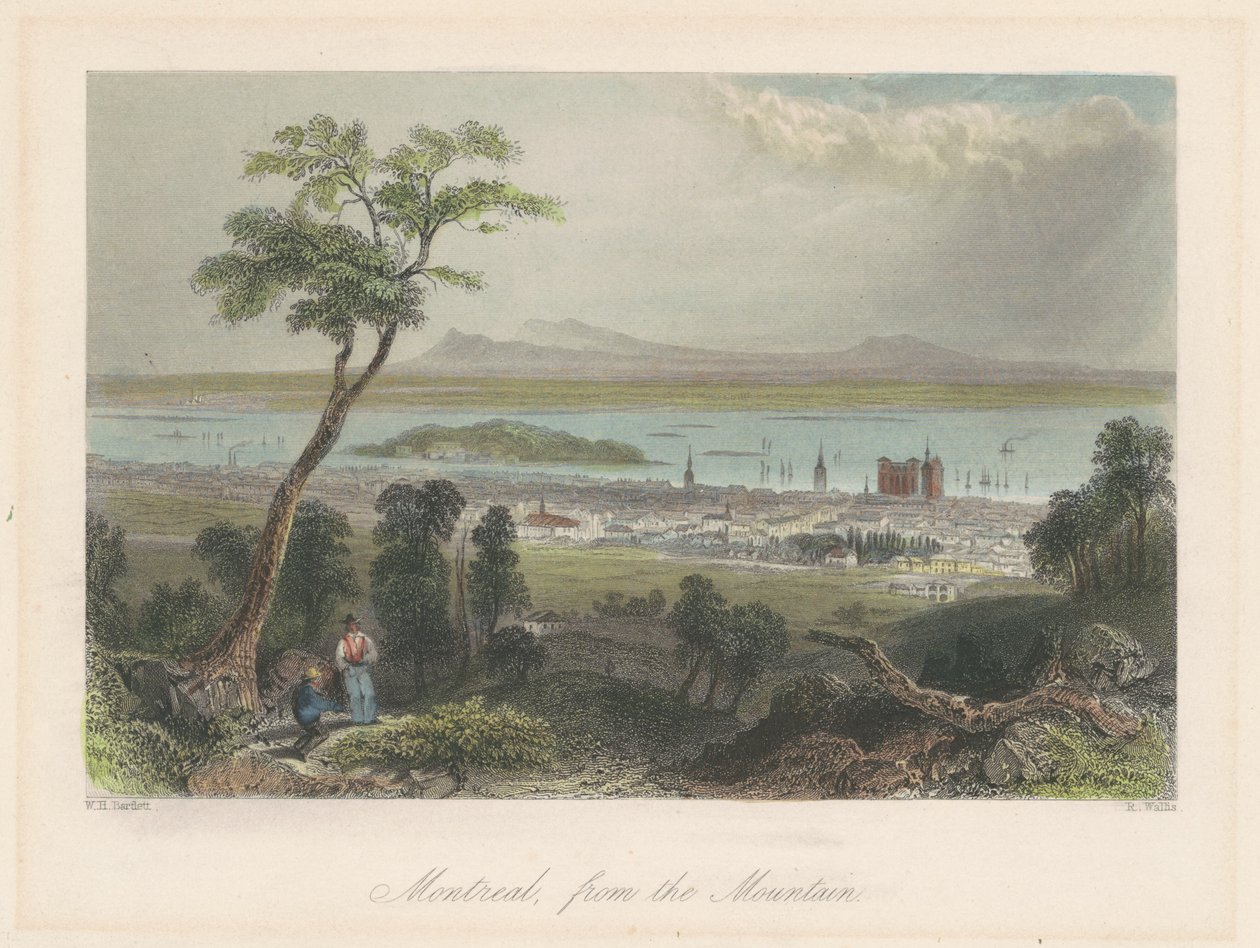 Montreal z hory od William Henry Bartlett