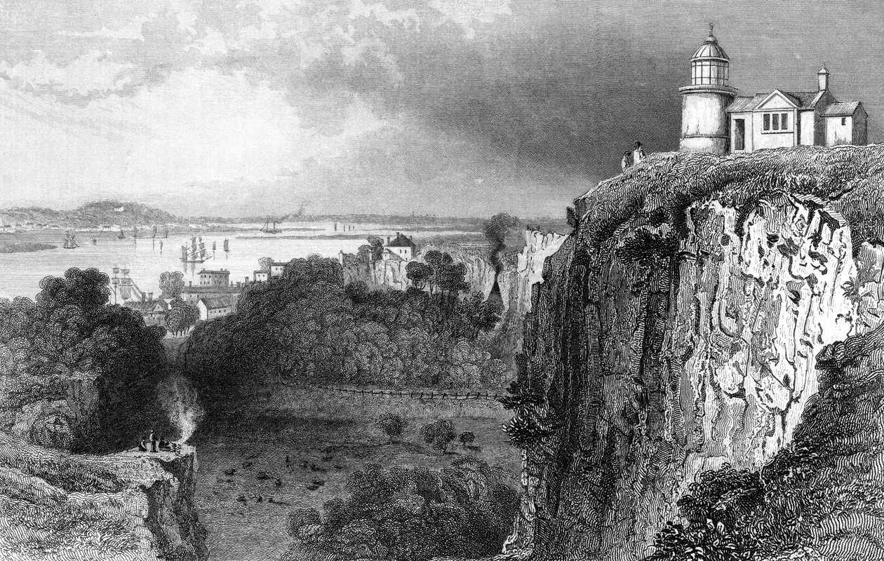 Purfleet, Essex, vyrytý John Rogers, 1832 od William Henry Bartlett