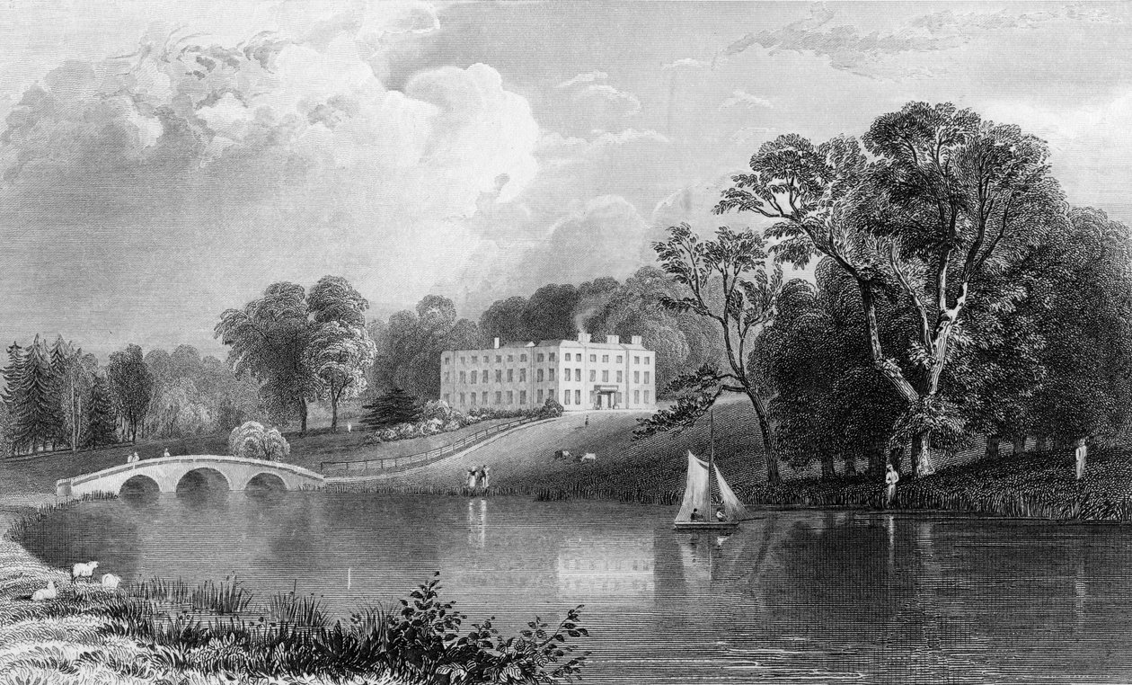 Rivenhall Place, Essex, vyryl John Carr Armytage, 1831 od William Henry Bartlett