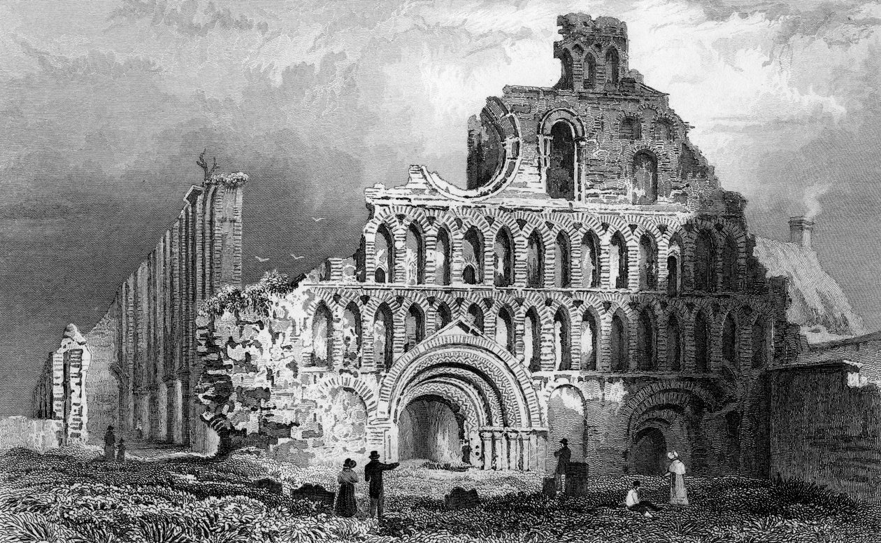 Převorství svatého Botolfa, Colchester, Essex, vyryl Samuel Lacey, 1832 od William Henry Bartlett