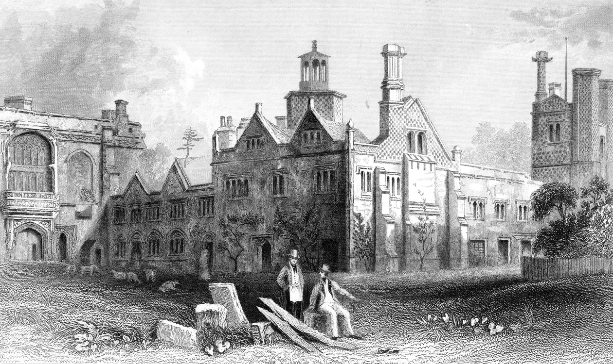Převorství sv. Osytha, Essex, vyryto Johnem Rogersem, 1832 od William Henry Bartlett