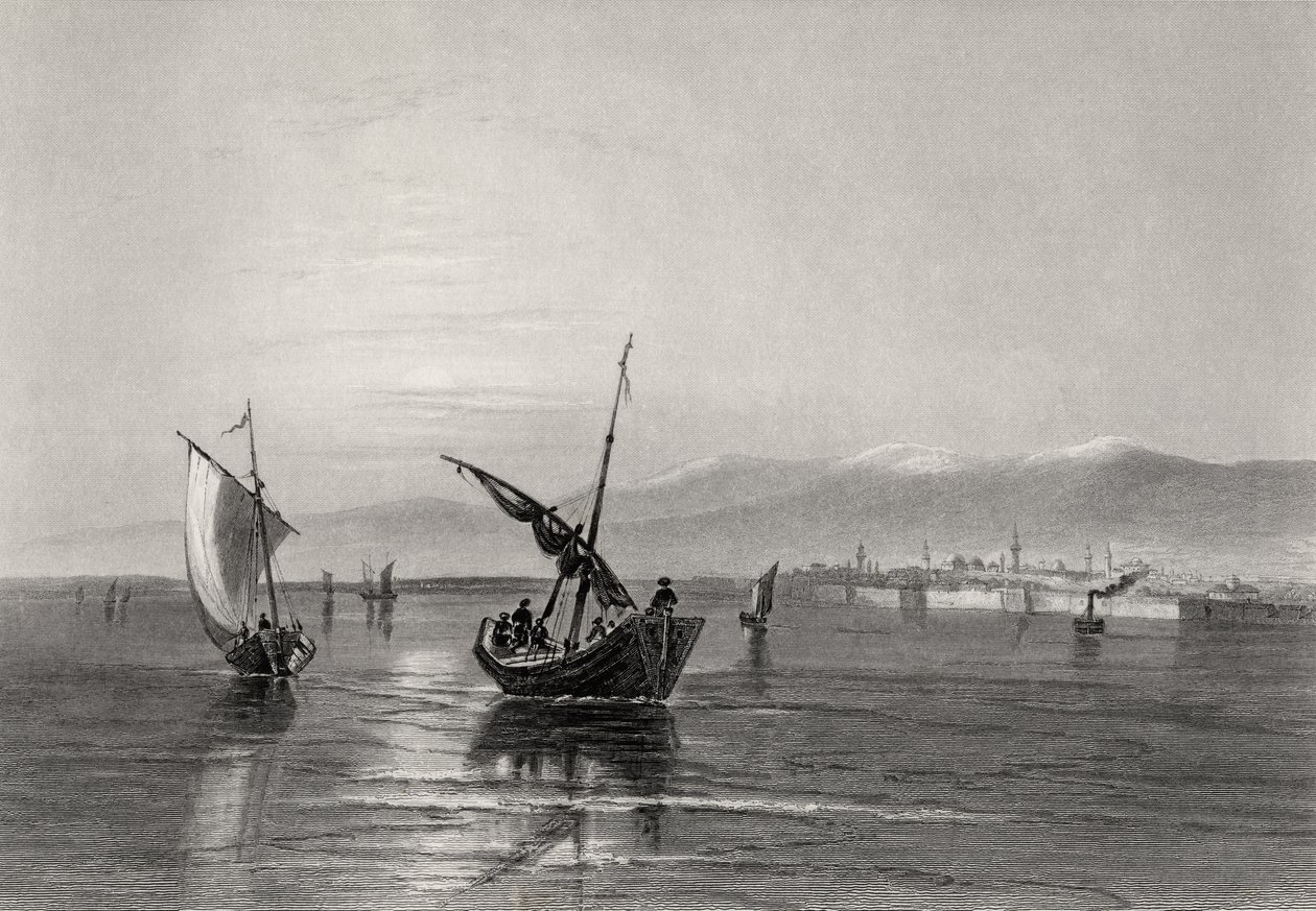 Balkán, Bulharsko, z okolí Widden, ryl J. Godfrey od William Henry Bartlett