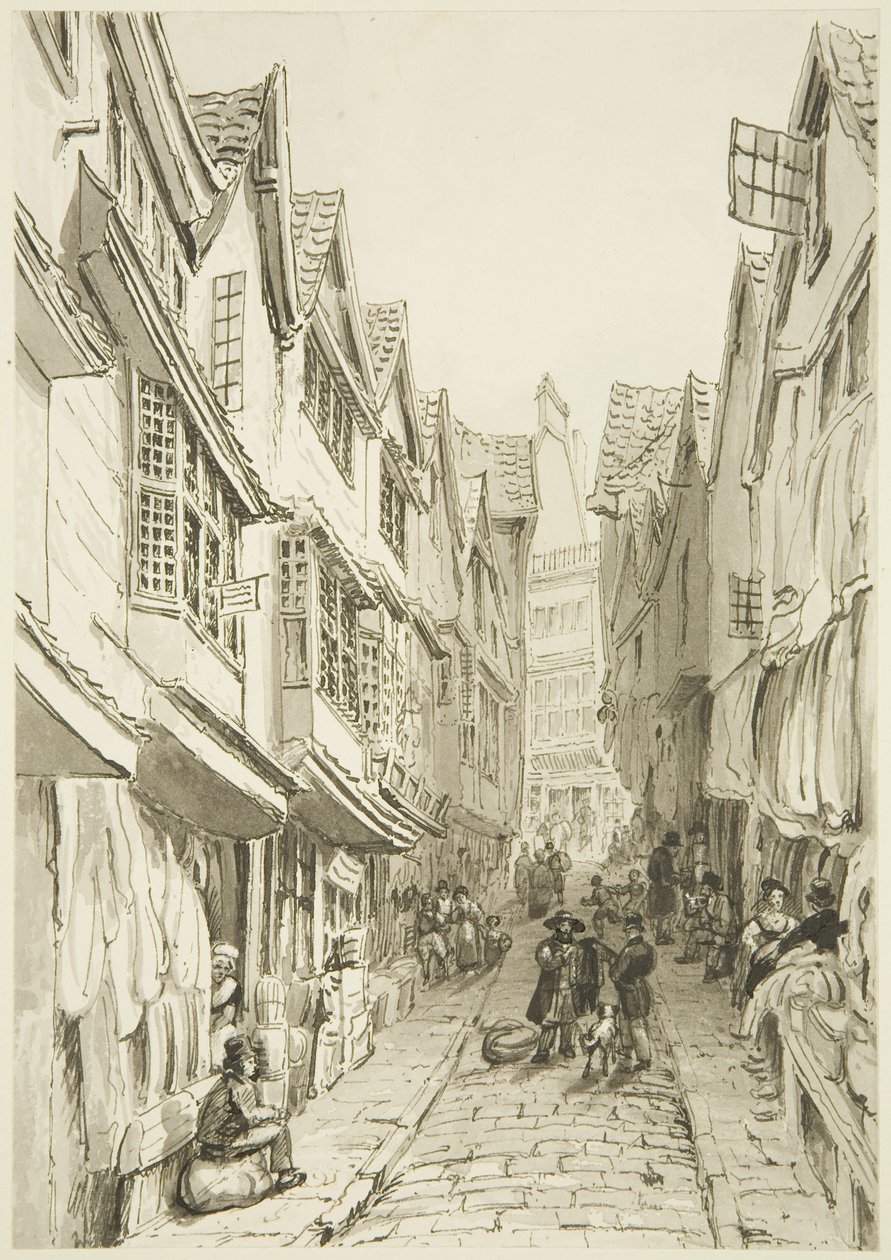 The Pithay (pero a inkoust na papíře) od William Henry Bartlett
