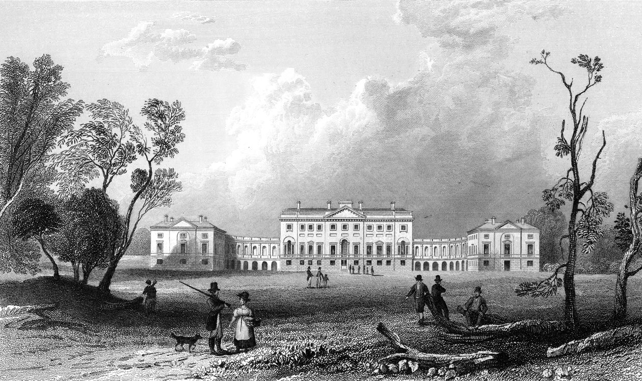 Thorndon Hall, Essex, vyryl Henry Adland, 1832 od William Henry Bartlett