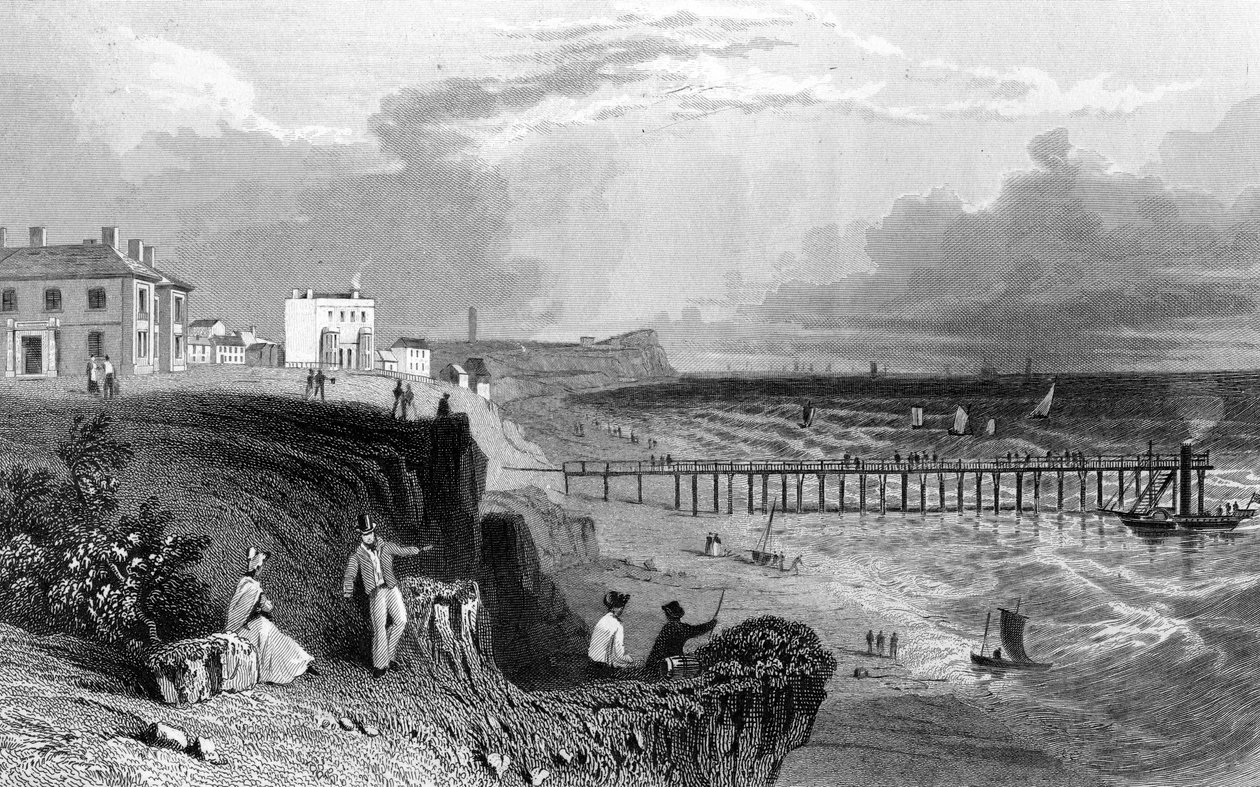 Walton on the Naze, Essex, vyrytý William Tombleson, 1832 od William Henry Bartlett
