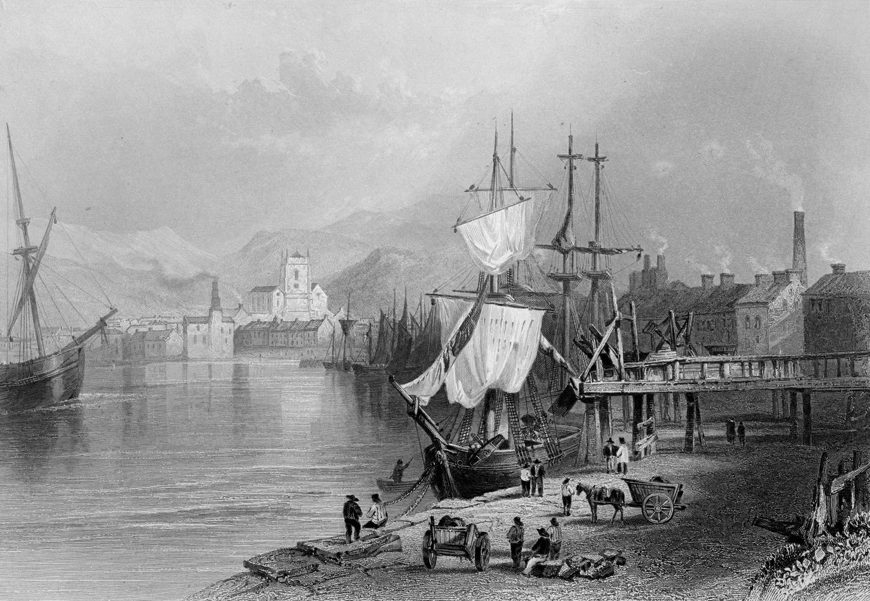 Workington, kolem 1840-50 od William Henry Bartlett