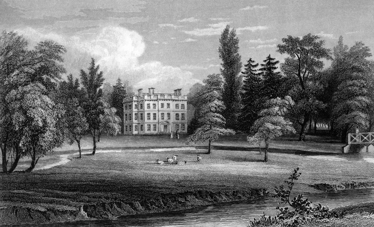 Writtle Lodge, Essex, vyrytý William Tombleson, 1832 od William Henry Bartlett