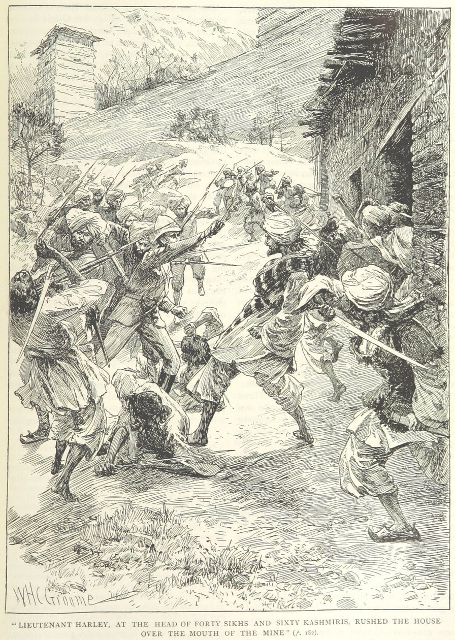 Útok na důl v Čitrálu od William Henry Charles Groome