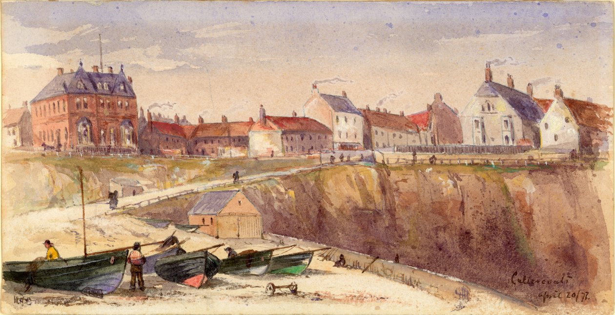 Cullercoats (tělové barvy a akvarel na papíře) od William Henry Charlton