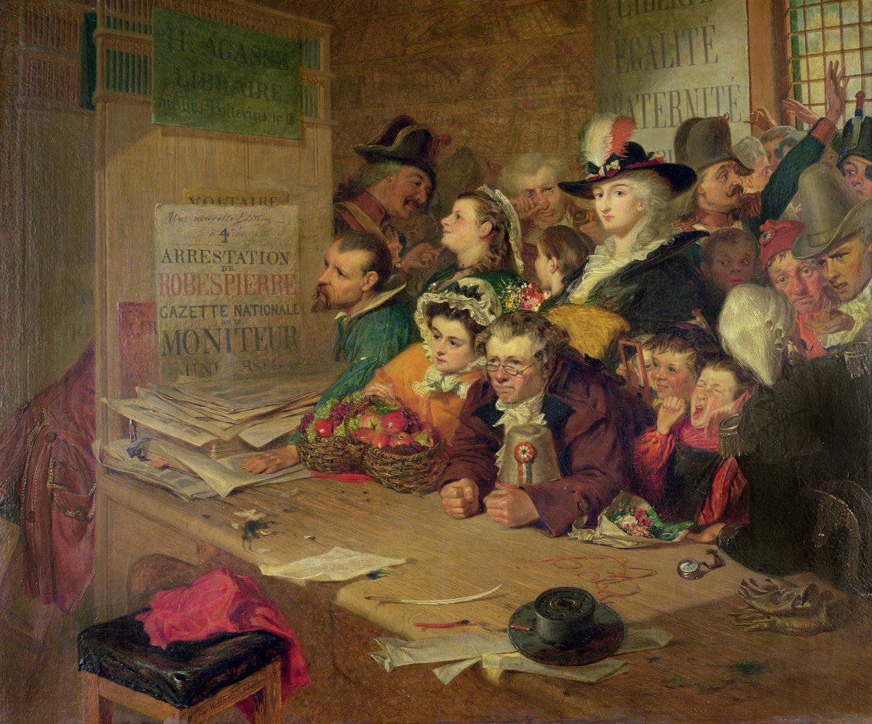 Čekání na zprávy o zatčení Robespierra (1758-94) v roce 1794, 1866 od William Henry Fisk