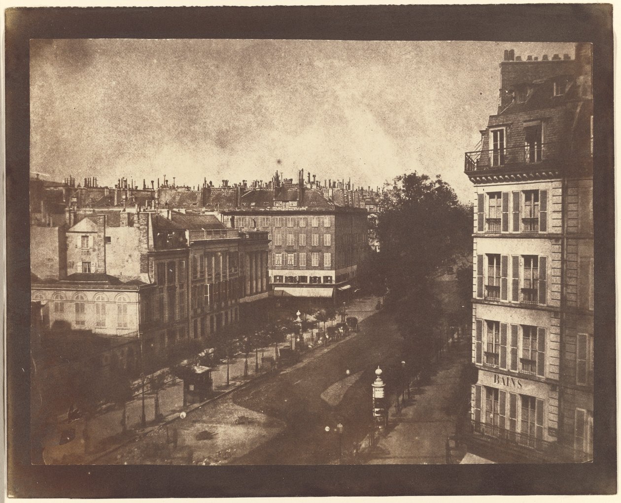Letecký pohled na Paříž od William Henry Fox Talbot