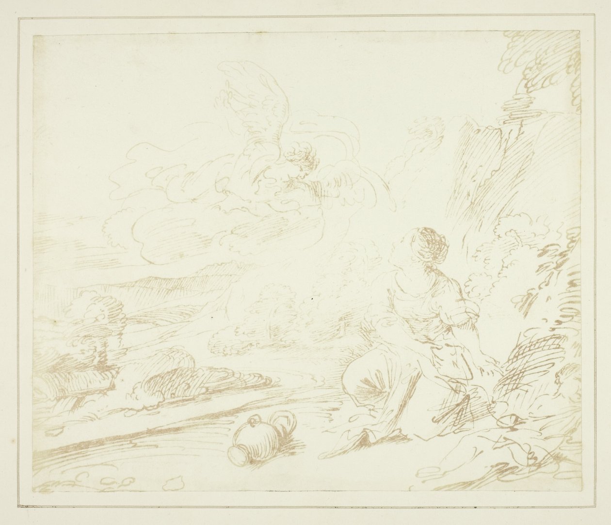 Hagar v poušti od William Henry Fox Talbot