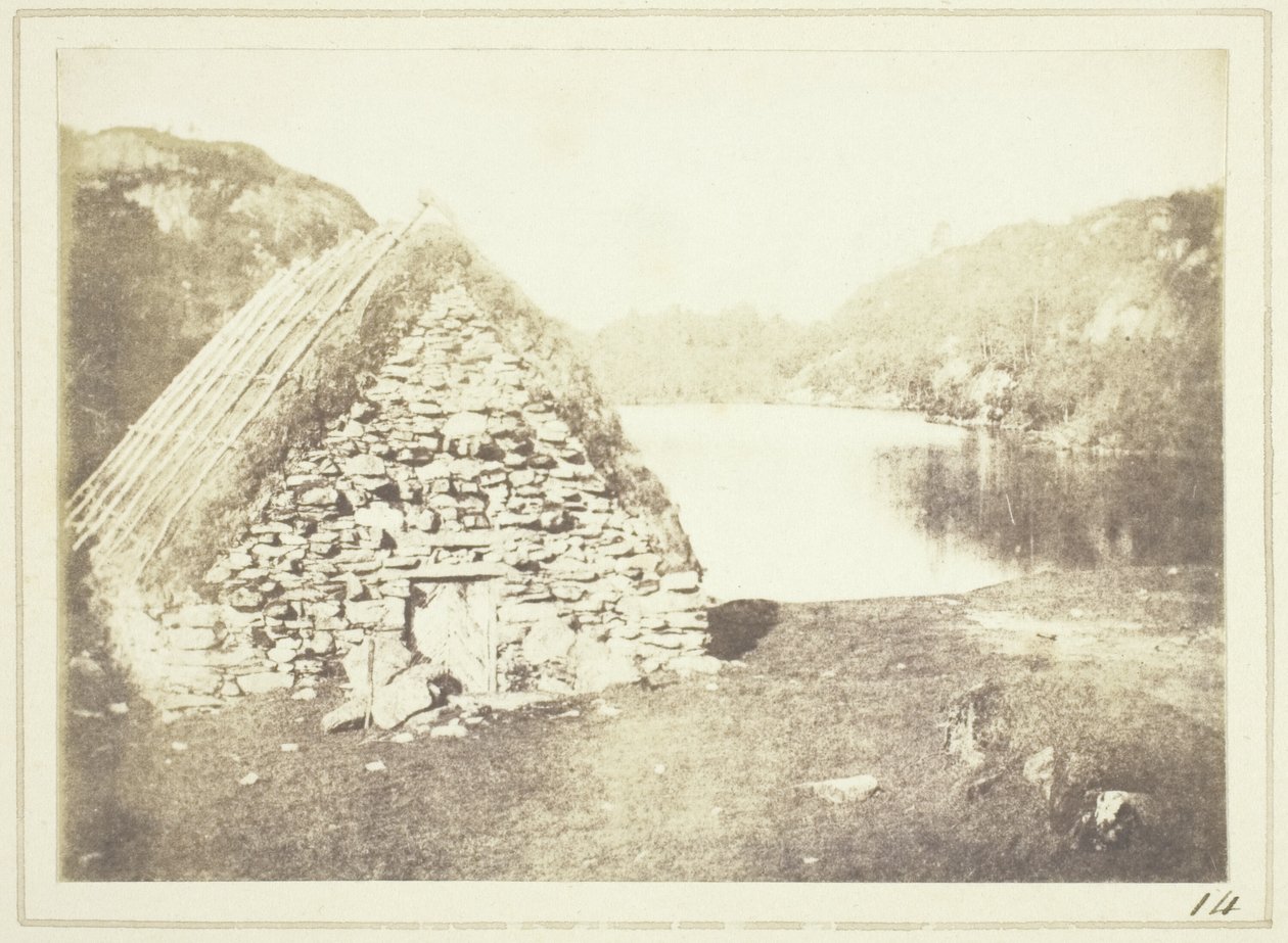 Highland Hut na břehu jezera Loch Katrine od William Henry Fox Talbot