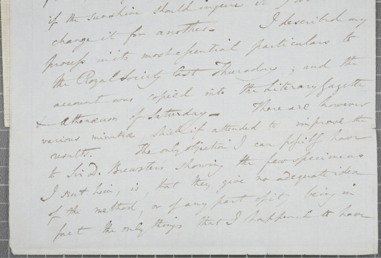 Podepsaný dopis Williama Henryho Foxe Talbota Jamesi Davidu Forbesovi, 1839 od William Henry Fox Talbot
