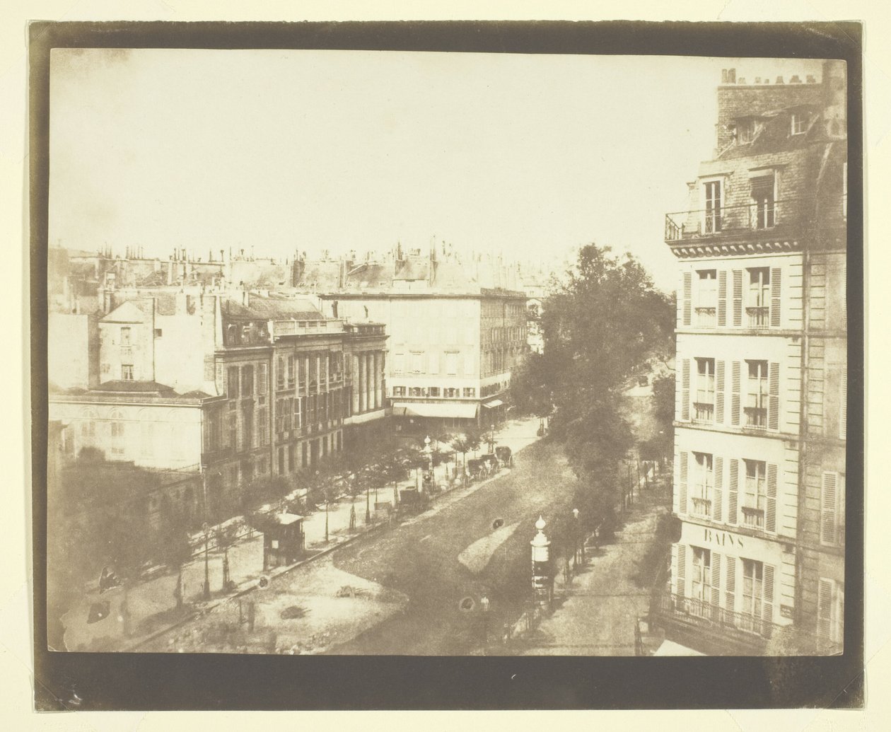 Pohled na pařížské bulváry od William Henry Fox Talbot