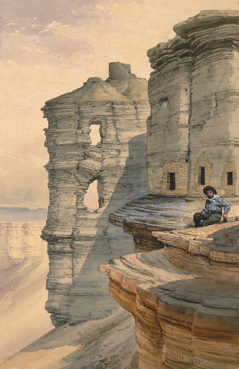 Skalní domy na řece Rio Mancos, Colorado od William Henry Holmes