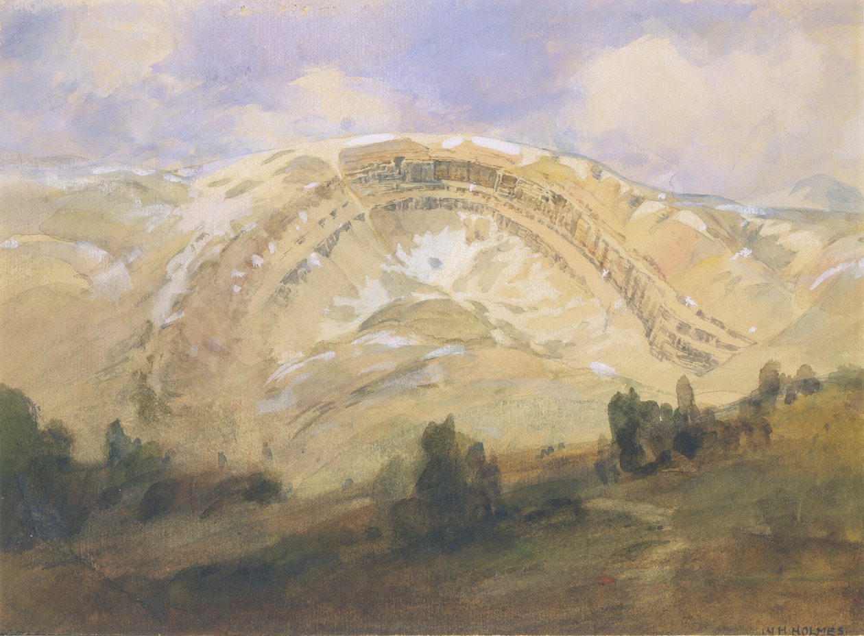 Skládané vrstvy, velký geologický oblouk, Colorado od William Henry Holmes