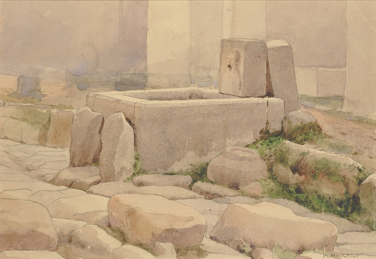 Pompejská fontána a koňský žlab, 1880. od William Henry Holmes