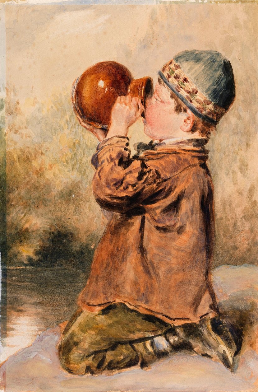 Chlapec, který pije od William Henry Hunt