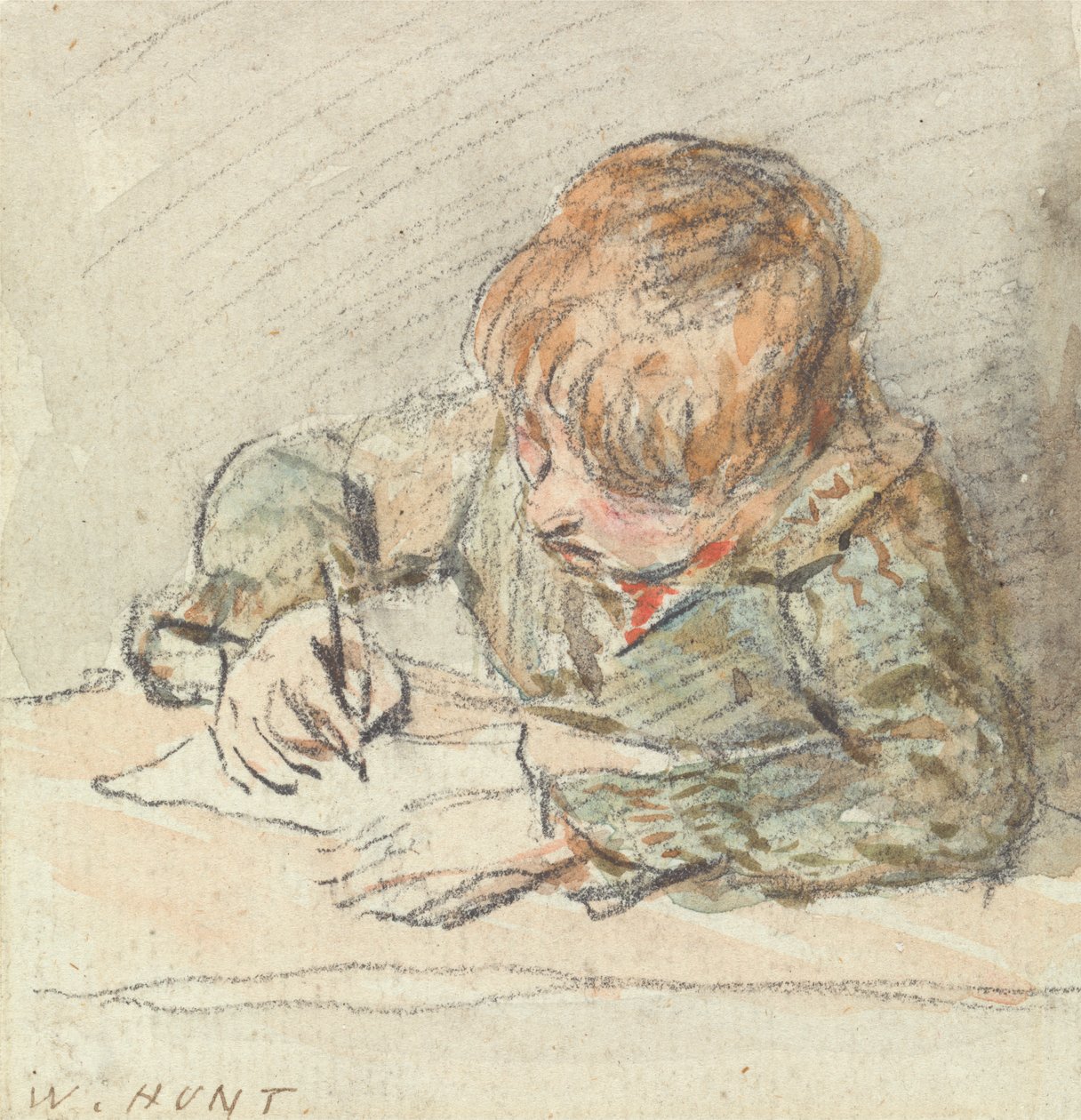 Chlapec, který píše od William Henry Hunt