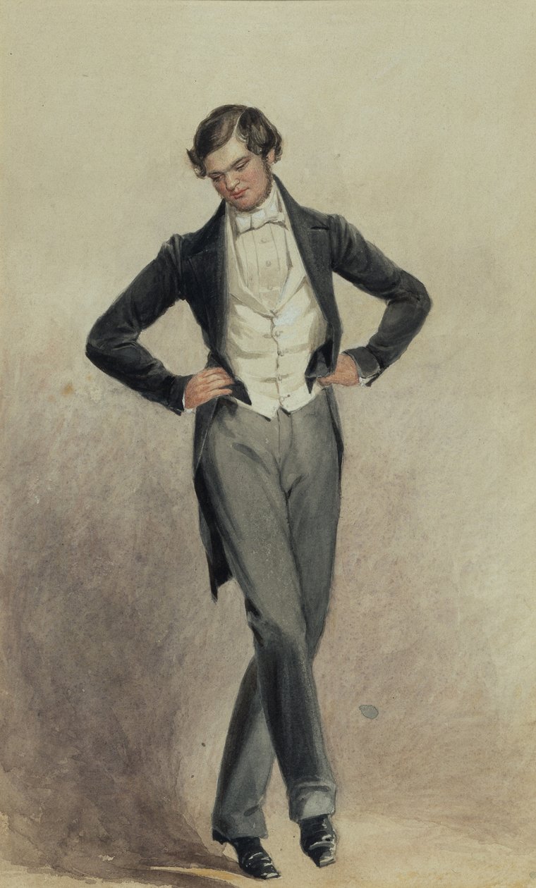 Pěšák (akvarel na papíře) od William Henry Hunt