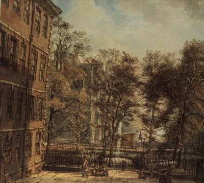 New Court: The Temple, Londýn (akvarel) od William Henry Hunt