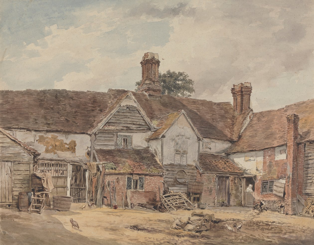 Staré hospodářské budovy od William Henry Hunt