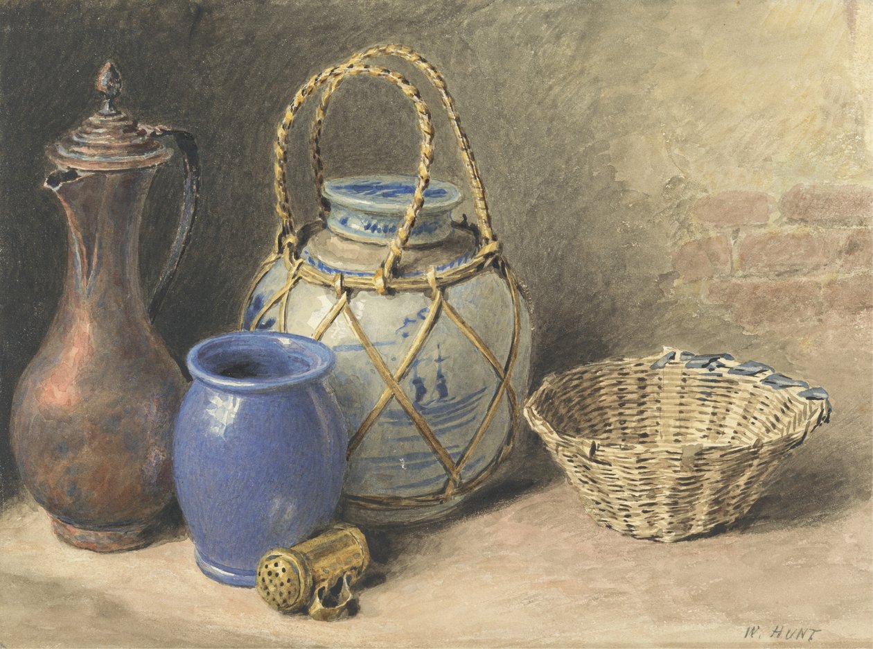 Zátiší se zázvorovou nádobou, cca 1825 (wc přes grafit na papíře) od William Henry Hunt