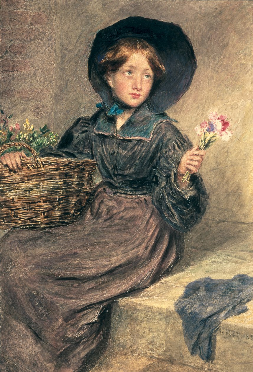 Květinářka od William Henry Hunt